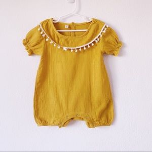 Toddler Girl Mustards Yellow Jumpsuit | Romper